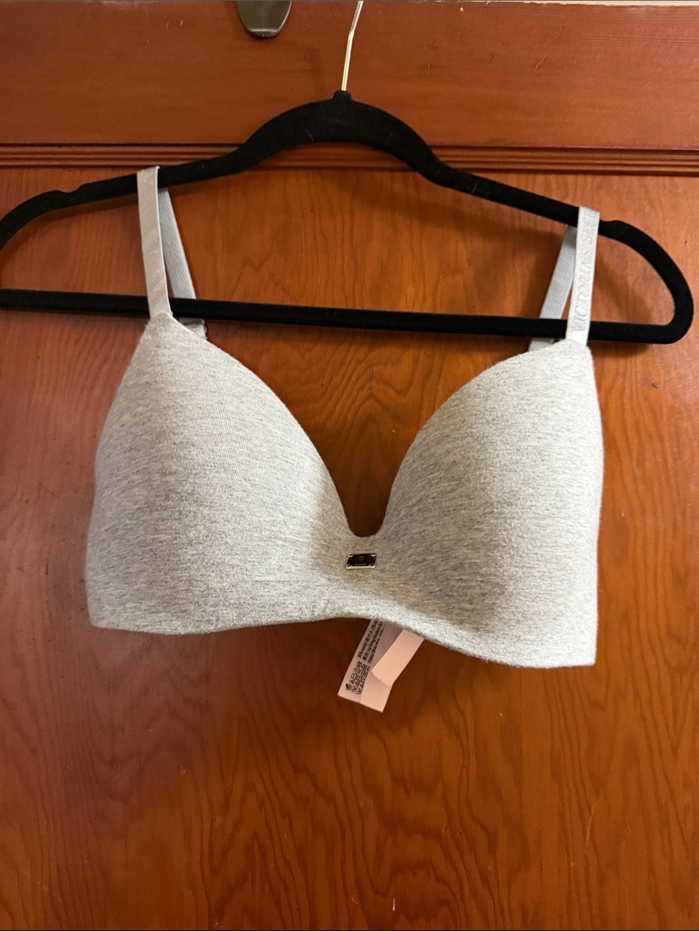 Victoria's Secret Heather Gray Lightly Padded T-Shirt Bra 32DD